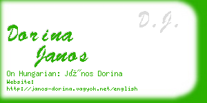 dorina janos business card